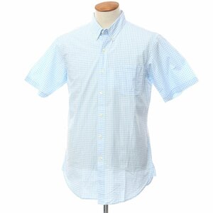 【中古】ブルックスブラザーズ Brooks Brothers コットン チェック 半袖BDシャツ【サイズM】 CPD