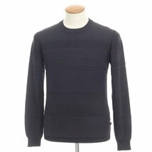 【中古】カルバンクライン Calvin Klein コットンレーヨン クルーネックニット ブラック【サイズM】_画像1