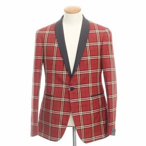 [ new goods ] Tagliatore TAGLIATORE polyester cotton check shawl color tuxedo jacket [48]