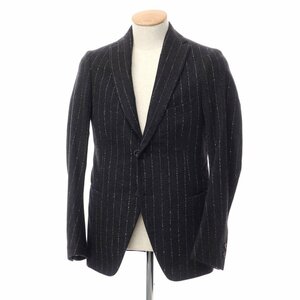 【中古】メゾンブラック Maison Braque ウールカシミヤ ストライプ 2B テーラードジャケット【サイズ38】