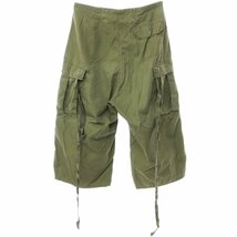 【中古】ミリタリー MILITARY コットン リメイク カーゴパンツ オリーブ【サイズ31】_画像4