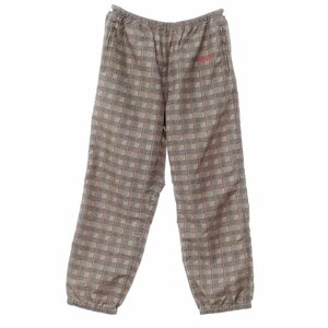 【中古】シュプリーム 2020年春夏 Track Pant グレンチェック ポリエステル トラックパンツ【サイズL】