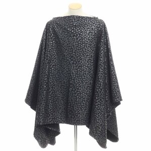 【未使用】ブラックコムデギャルソン BLACK COMME des GARCONS コットン ヒョウ柄 ポンチョ【S】