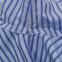 【中古】オリアーリ ORIALI コットン ストライプ セミワイドカラー カジュアルシャツ ライトブルー【38】_画像8