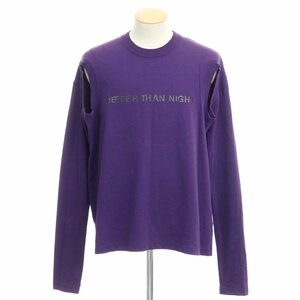 [ used ] John Lawrence sali van cotton long sleeve crew neck T-shirt purple [ size XS]