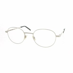 【中古】サンローランパリ SAINT LAURENT PARIS メタルフレーム メガネ シルバー