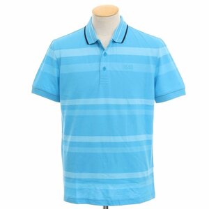 [Используется] Huogobos Hugo Boss Boss Cotton Polyester с коротким рубашкой Polo Polo светло -голубой [размер S]