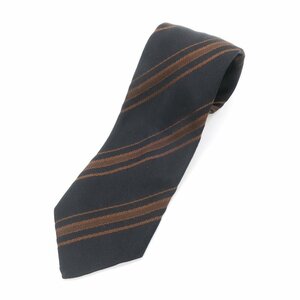 [ used ] Costume National CoSTUME NATIONAL stripe silk necktie black x Brown 