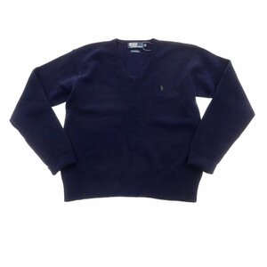 【中古】ポロ ラルフローレン Polo Ralph Lauren ウール Vネックニット 【170】