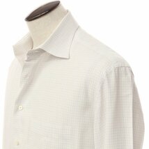 【中古】エルメネジルドゼニア Ermenegildo Zegna コットン チェック ドレスシャツ【L位】_画像2