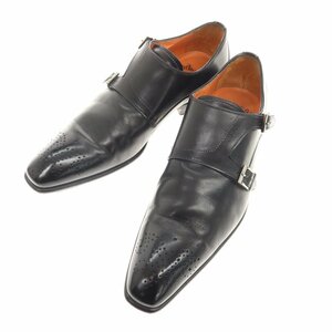 【中古】サントーニ Santoni カーフレザー ダブルモンク ドレスシューズ 【サイズ5 1/2】