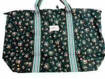 Cath Kidston キャスキッドソン ポーチ付き 花柄 ボストン バッグ 黒 ■■ ☆ eca1 レディース_画像2