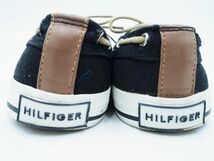 TOMMY HILFIGER トミーヒルフィガー デッキ シューズ size8(26cm位）/黒 ■■ ☆ ecc5 メンズ_画像4