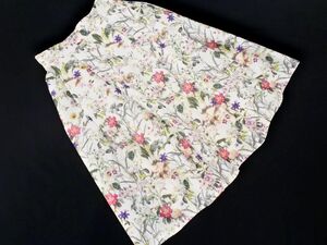 tocco closet トッコクローゼット 花柄 フレア スカート 白 ■◇ ☆ ebc9 レディース