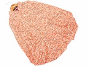 LANDS’ END ランズエンド 花柄 シャツ sizeS/オレンジ ■◇ ☆ eca1 レディース