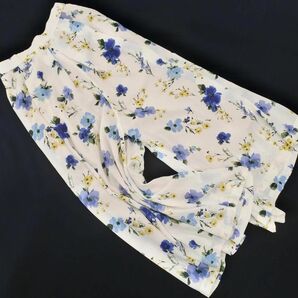 GLOBAL WORK グローバルワーク 花柄 ワイド パンツ sizeS/白 ■◇ ☆ eca6 レディースの画像1