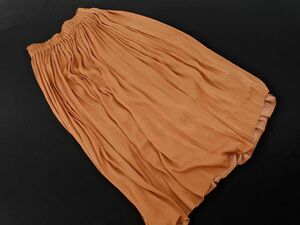 Bou Jeloud ブージュルード ギャザー マキシ スカート size38/ベージュ ■◇ ☆ eca7 レディース