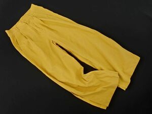  Lowrys Farm cotton flax wide pants sizeL/ yellow #* * eca8 lady's 