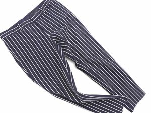 UNTITLED Untitled stripe tapered pants size3/ navy blue ## * eca8 lady's 