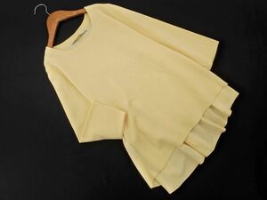 自由区 チュニック ニット セーター size40/黄 ■◇ ☆ eca8 レディース