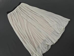 Dessin UNTITLEDte солнечный Untitled шифон длинный юбка в складку size2/ бежевый #* * ecb2 женский 