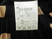 VIVIENNE TAM ヴィヴィアンタム 総柄 プリーツ スカート size1/濃紺 ■◇ ☆ ecb3 レディース_画像5