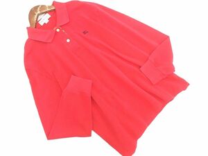 burberrys Burberry z шланг Mark рубашка-поло с длинным рукавом sizeL/ красный #* * ecb3 женский 