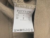 BAYFLOW ベイフロー パイル プルオーバー カットソー size4/ベージュ ■◇ ☆ ecb3 メンズ_画像5