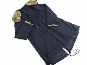 And A And A boa liner attaching Mod's Coat size38/ dark blue *# * ecb3 men's 