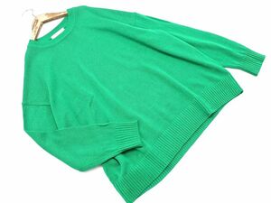 chocol raffine robe ショコラフィネローブ クルーネック ニット セーター sizeF/緑 ■◇ ☆ ecb5 レディース
