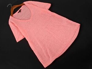 ネコポスOK BANANA REPUBLIC バナナリパブリック Vネック Tシャツ sizeS/ピンク ■◆ ☆ ecb5 レディース