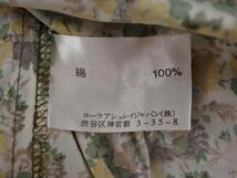 ネコポスOK LAURA ASHLEY ローラ アシュレイ 総柄 ピンタック シャツ size7/白 ■◇ ☆ ecb4 レディース_画像5