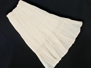 earth music&ecology Earth Music & Ecology flair long skirt sizeF/ ivory #* * ecb4 lady's 