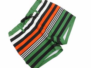 PEARLY GATES Pearly Gates JACK BUNNY multi border short pants size1/ black x green x red #* * ecb4 lady's 
