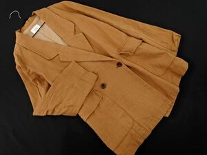  Lowrys Farm хлопок лен tailored jacket sizeF/ бежевый #* * ecb8 женский 