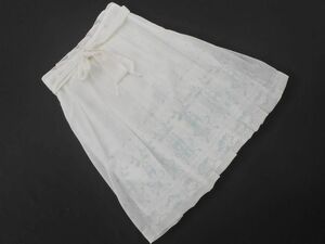 Karl Park Lane Karl park lane chiffon tuck A line trapezoid skirt size5/ white #* * ecb8 lady's 