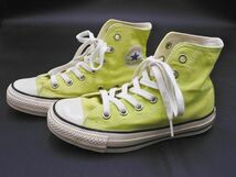 CONVERSE コンバース 1SC333 オールスター US ネオンカラーズ HI ハイカット スニーカー size22.5/ライム ■■ ☆ ecb8 レディース_画像2