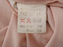 伊太利屋 刺繍 ラインストーン カットソー size11/ピンク ■◇ ☆ ecb8 レディース_画像9