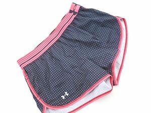 ネコポスOK UNDER ARMOUR アンダーアーマー ドット トレーニングウェア ショート パンツ sizeSM/黒ｘピンク ■■ ☆ ecb8 レディース