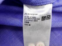 UNIQLO INES DE LA FRESSANGE ユニクロ イネス スタンドフリルカラー ブラウス シャツ sizeL/青 ■◇ ☆ ecb9 レディース_画像4