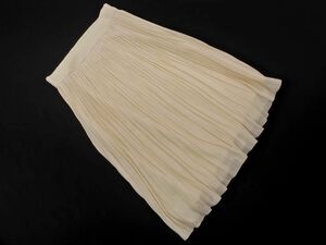 a.v.va-veve pleated skirt sizeM/ eggshell white #* * ecb9 lady's 