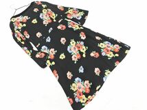 ネコポスOK Cath Kidston キャスキッドソン 花柄 Aライン ワンピース size8/黒 ■◇ ☆ ecb9 レディース_画像6