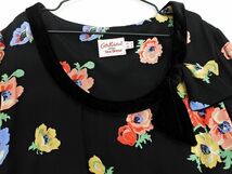 ネコポスOK Cath Kidston キャスキッドソン 花柄 Aライン ワンピース size8/黒 ■◇ ☆ ecb9 レディース_画像2