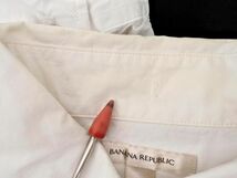 ネコポスOK BANANA REPUBLIC バナナリパブリック ショート丈 シャツ sizeM/白 ■◇ ☆ ecc1 レディース_画像6