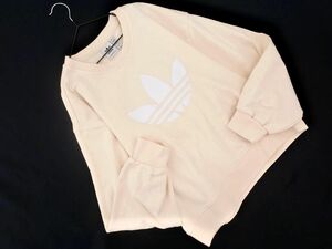 adidas originals アディダスオリジナルス ロゴ プリント スウェット sizeL/アイボリー ■◇ ☆ ecc1 レディース