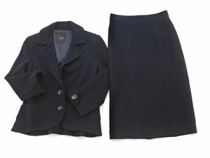 DAMA collectionda-ma collection set up jacket skirt suit size5AR/ navy blue #* * ecc2 lady's 