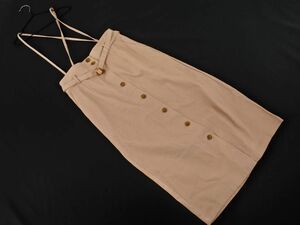  new goods Earth Music & Ecology 2WAY front button jumper skirt sizeS/ pink beige #* * ecc2 lady's 