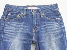 LEVI’S リーバイス LED TAB USED加工 ストレート デニムパンツ size28/紺 ■■ ☆ ecc2 レディース_画像3