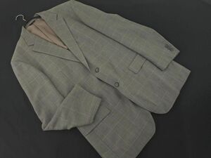 D*URBAN Durban wool flax . check tailored jacket gray #* * ecb8 men's 
