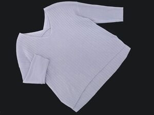 NATURAL BEAUTY BASIC Natural Beauty Basic rib 7 minute sleeve knitted sweater sizeS/ lavender #* * ecc5 lady's 